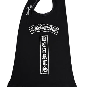 CHROME HEARTS Tank Top Sleeveless Black White Side Vertical Logo FUCK YOU Ribbed Tank Top Size M Good Condition Used 4a001478