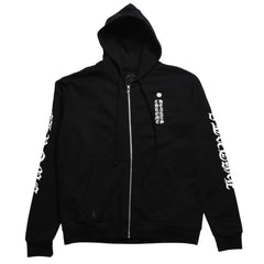 New and unused CHROME HEARTS Logo zip up hoodie Dagger zip Cotton Silver 925 Black White Size M Used 4a009260
