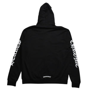 New and unused CHROME HEARTS Logo zip up hoodie Dagger zip Cotton Silver 925 Black White Size M Used 4a009260