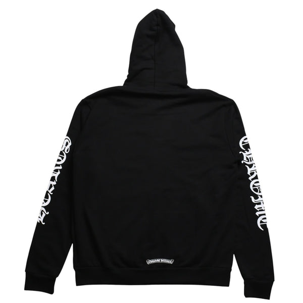 New and unused CHROME HEARTS Logo zip up hoodie Dagger zip Cotton Silver 925 Black White Size M Used 4a009260