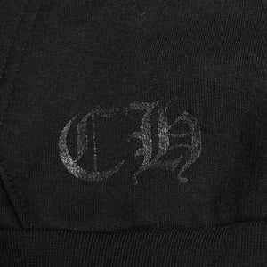 New and unused CHROME HEARTS Logo zip up hoodie Dagger zip Cotton Silver 925 Black White Size M Used 4a009260