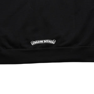 New and unused CHROME HEARTS Logo zip up hoodie Dagger zip Cotton Silver 925 Black White Size M Used 4a009260
