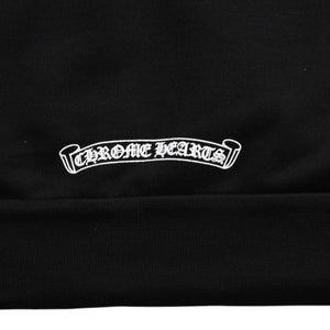 New and unused CHROME HEARTS Logo zip up hoodie Dagger zip Cotton Silver 925 Black White Size M Used 4a009260