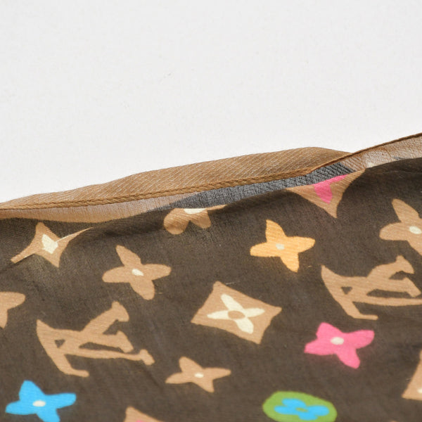 極美品 LOUIS VUITTON ルイヴィトン タイラーザクリエイター モノグラム クレイジーストール 24SS M79794 ブラウン マルチカラー 中古 4a009258