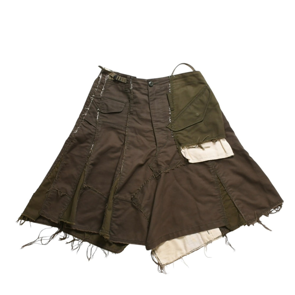 Very good condition JUNYA WATANABE 06FW reconstructed skirt JR-S010 size S military patchwork khaki used 4a009315
