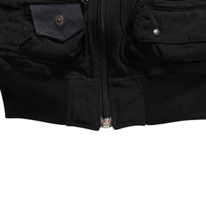 極美品 ISSEY MIYAKE MEN イッセイミヤケメン 96AW パラシュートカーゴボンバージャケット ブラック ネイビー サイズM 中古 4a009365