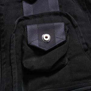 極美品 ISSEY MIYAKE MEN イッセイミヤケメン 96AW パラシュートカーゴボンバージャケット ブラック ネイビー サイズM 中古 4a009365