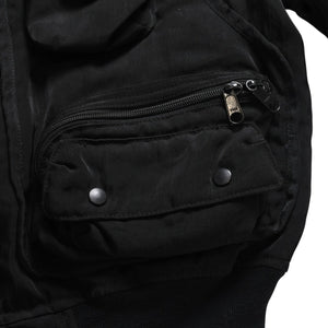 極美品 ISSEY MIYAKE MEN イッセイミヤケメン 96AW パラシュートカーゴボンバージャケット ブラック ネイビー サイズM 中古 4a009365