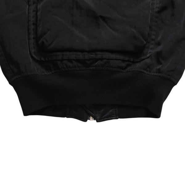 極美品 ISSEY MIYAKE MEN イッセイミヤケメン 96AW パラシュートカーゴボンバージャケット ブラック ネイビー サイズM 中古 4a009365