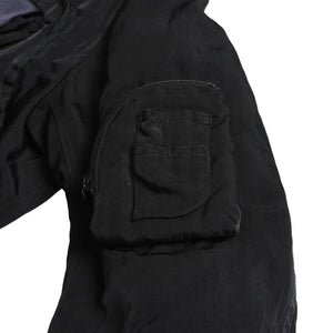 極美品 ISSEY MIYAKE MEN イッセイミヤケメン 96AW パラシュートカーゴボンバージャケット ブラック ネイビー サイズM 中古 4a009365