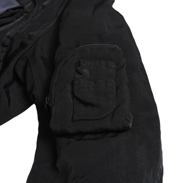 極美品 ISSEY MIYAKE MEN イッセイミヤケメン 96AW パラシュートカーゴボンバージャケット ブラック ネイビー サイズM 中古 4a009365