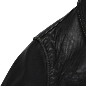 LEWIS LEATHERS ルイスレザーズ ライトニング ダブルライダースジャケット ブラック レッド AVIAKITタグ シルバー金具 良品 中古 4a009466