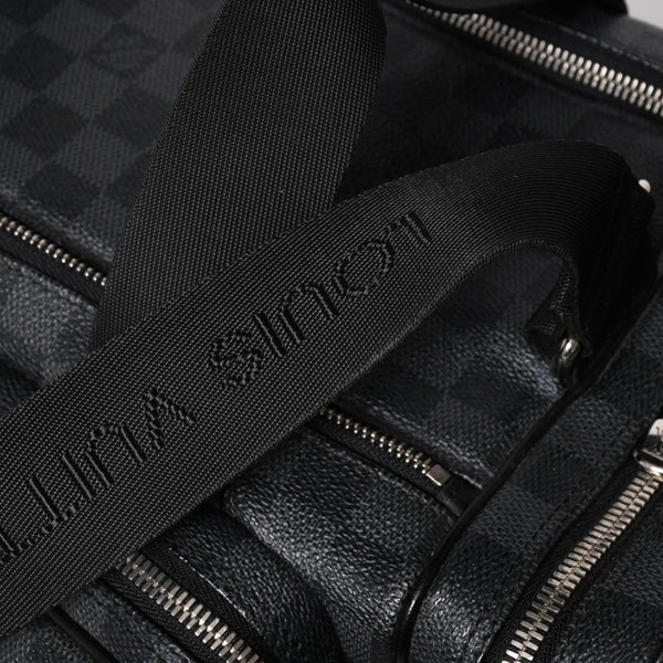 Very Good Condition LOUIS VUITTON Damier Graphite 2WAY Camera Bag Boston Bag Black Gray N58027 Used 4a009270
