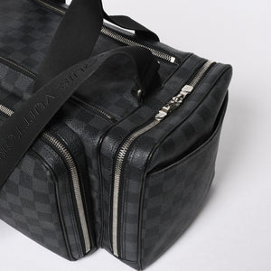 Very Good Condition LOUIS VUITTON Damier Graphite 2WAY Camera Bag Boston Bag Black Gray N58027 Used 4a009270