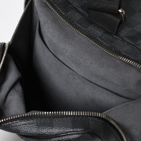 Very Good Condition LOUIS VUITTON Damier Graphite 2WAY Camera Bag Boston Bag Black Gray N58027 Used 4a009270
