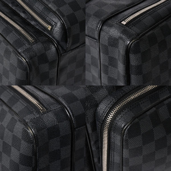 Very Good Condition LOUIS VUITTON Damier Graphite 2WAY Camera Bag Boston Bag Black Gray N58027 Used 4a009270