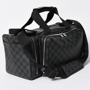 Very Good Condition LOUIS VUITTON Damier Graphite 2WAY Camera Bag Boston Bag Black Gray N58027 Used 4a009270