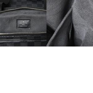 Very Good Condition LOUIS VUITTON Damier Graphite 2WAY Camera Bag Boston Bag Black Gray N58027 Used 4a009270