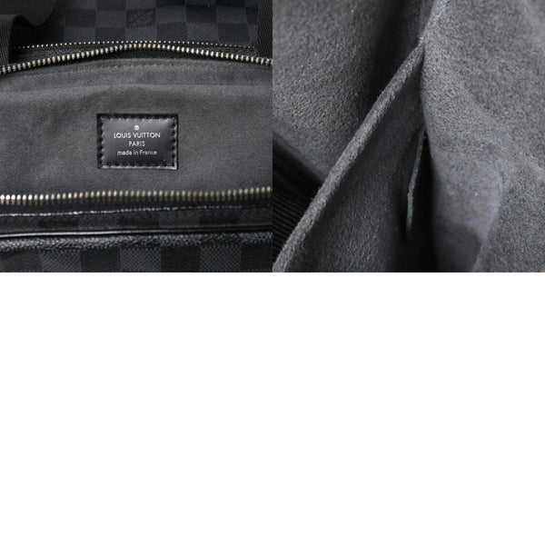 Very Good Condition LOUIS VUITTON Damier Graphite 2WAY Camera Bag Boston Bag Black Gray N58027 Used 4a009270
