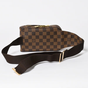 Very good condition LOUIS VUITTON Jeronimos waist bag N51994 body bag Damier brown gold hardware used 4a009646