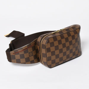 Very good condition LOUIS VUITTON Jeronimos waist bag N51994 body bag Damier brown gold hardware used 4a009646