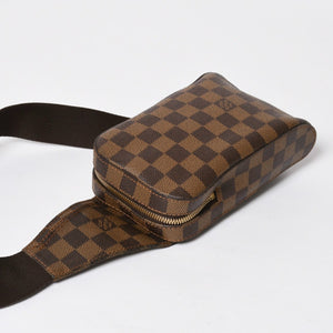Very good condition LOUIS VUITTON Jeronimos waist bag N51994 body bag Damier brown gold hardware used 4a009646
