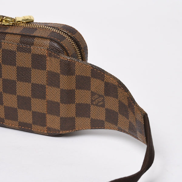 Very good condition LOUIS VUITTON Jeronimos waist bag N51994 body bag Damier brown gold hardware used 4a009646
