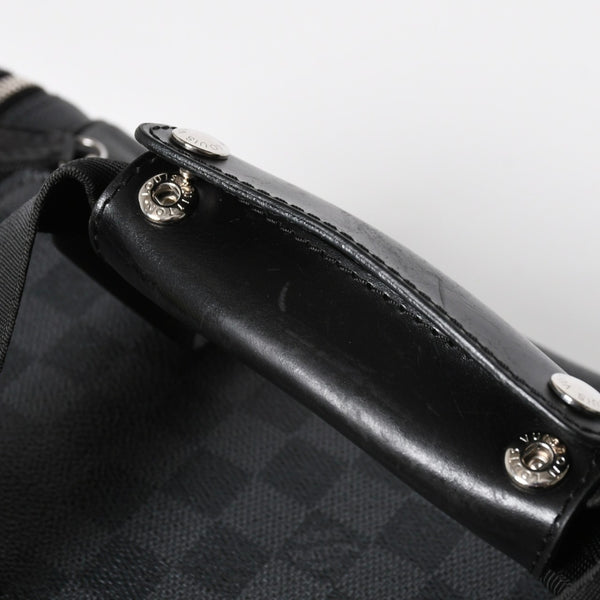 Very Good Condition LOUIS VUITTON Damier Graphite 2WAY Camera Bag Boston Bag Black Gray N58027 Used 4a009270