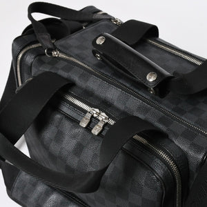 Very Good Condition LOUIS VUITTON Damier Graphite 2WAY Camera Bag Boston Bag Black Gray N58027 Used 4a009270