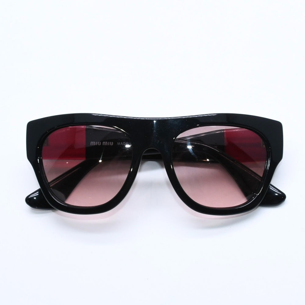 MIU MIU ミュウミュウ Sunglasses サングラス アイウェア ピンク ブラック SMU 05P サイズ52◻︎19 美品 中古 4a009636