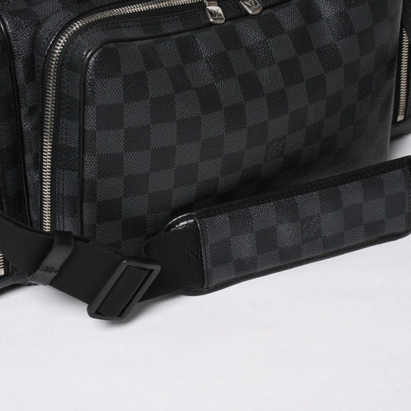 Very Good Condition LOUIS VUITTON Damier Graphite 2WAY Camera Bag Boston Bag Black Gray N58027 Used 4a009270