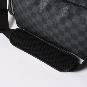 Very Good Condition LOUIS VUITTON Damier Graphite 2WAY Camera Bag Boston Bag Black Gray N58027 Used 4a009270