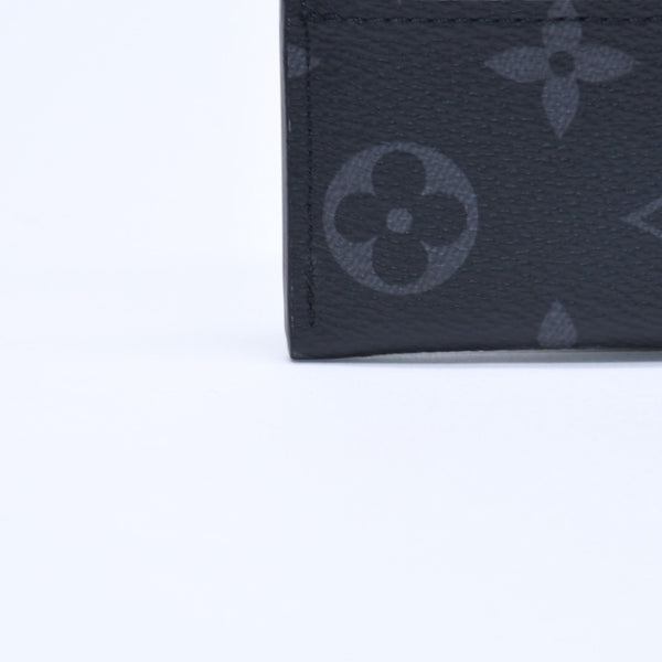新品同様 LOUIS VUITTON ルイヴィトン ポルト カルト ダブル カードケース モノグラム エクリプス M62170 キャンバス 中古 4a009273