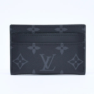 新品同様 LOUIS VUITTON ルイヴィトン ポルト カルト ダブル カードケース モノグラム エクリプス M62170 キャンバス 中古 4a009273