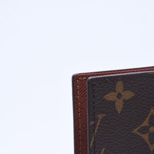 新品同様 LOUIS VUITTON ルイヴィトン パスポートケース クーヴェルテュールパスポールNM M64502 モノグラムキャンバス ブラウン パスケース 中古 4a009272