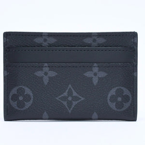 新品同様 LOUIS VUITTON ルイヴィトン ポルト カルト ダブル カードケース モノグラム エクリプス M62170 キャンバス 中古 4a009273