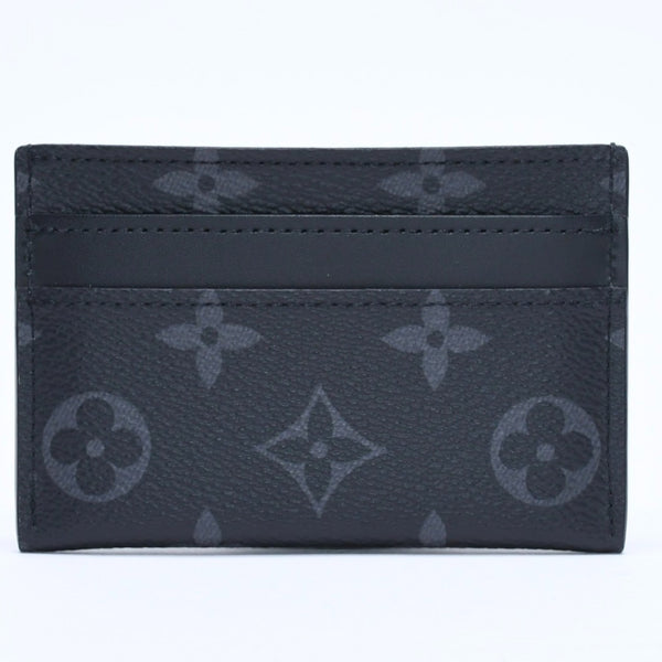 新品同様 LOUIS VUITTON ルイヴィトン ポルト カルト ダブル カードケース モノグラム エクリプス M62170 キャンバス 中古 4a009273