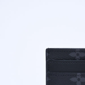 新品同様 LOUIS VUITTON ルイヴィトン ポルト カルト ダブル カードケース モノグラム エクリプス M62170 キャンバス 中古 4a009273