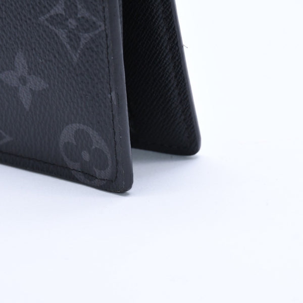 極美品 LOUIS VUITTON ルイヴィトン モノグラム エクリプス ポルトフォイユ ブラザ 二つ折り長財布 M61697 ブラック 中古 4a009271