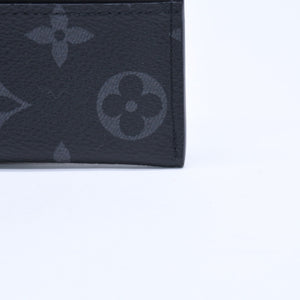 新品同様 LOUIS VUITTON ルイヴィトン ポルト カルト ダブル カードケース モノグラム エクリプス M62170 キャンバス 中古 4a009273