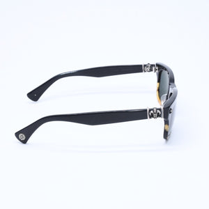 CHROME HEARTS GITTIN ANY? Gittin Any Sunglasses Eyewear Size 52□19 145 BS Flare Decoration Black Good Condition Used 4a009284