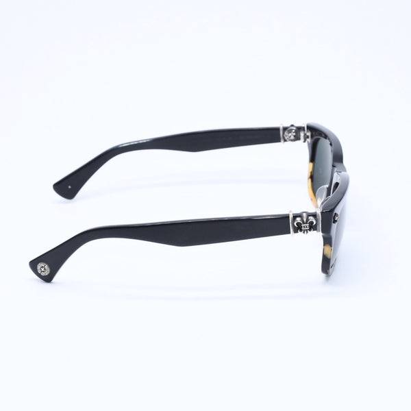 CHROME HEARTS GITTIN ANY? Gittin Any Sunglasses Eyewear Size 52□19 145 BS Flare Decoration Black Good Condition Used 4a009284