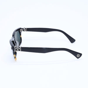CHROME HEARTS GITTIN ANY? Gittin Any Sunglasses Eyewear Size 52□19 145 BS Flare Decoration Black Good Condition Used 4a009284