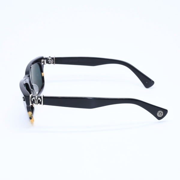 CHROME HEARTS GITTIN ANY? Gittin Any Sunglasses Eyewear Size 52□19 145 BS Flare Decoration Black Good Condition Used 4a009284