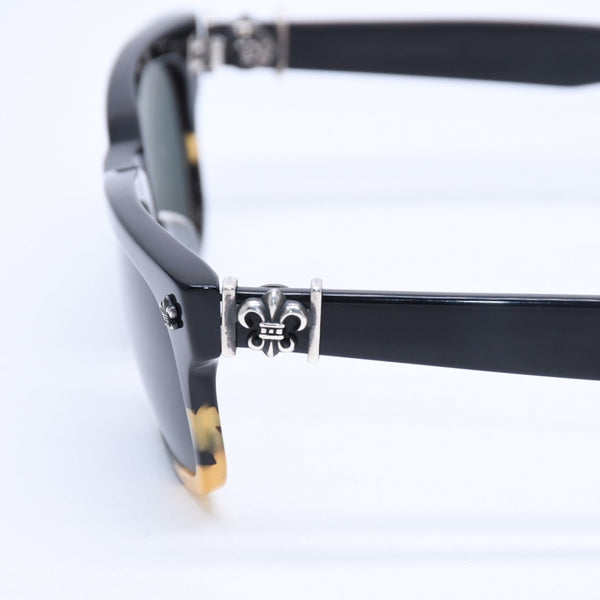 CHROME HEARTS GITTIN ANY? Gittin Any Sunglasses Eyewear Size 52□19 145 BS Flare Decoration Black Good Condition Used 4a009284