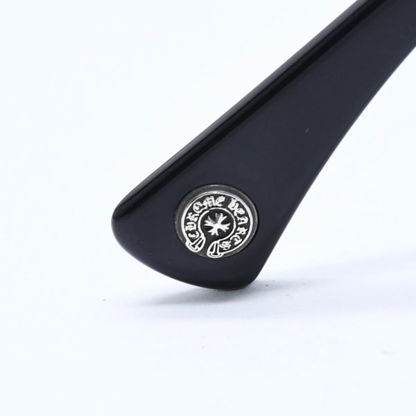 CHROME HEARTS GITTIN ANY? Gittin Any Sunglasses Eyewear Size 52□19 145 BS Flare Decoration Black Good Condition Used 4a009284