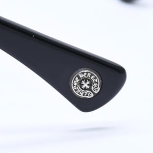 CHROME HEARTS GITTIN ANY? Gittin Any Sunglasses Eyewear Size 52□19 145 BS Flare Decoration Black Good Condition Used 4a009284