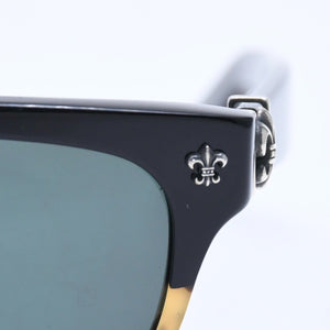 CHROME HEARTS GITTIN ANY? Gittin Any Sunglasses Eyewear Size 52□19 145 BS Flare Decoration Black Good Condition Used 4a009284