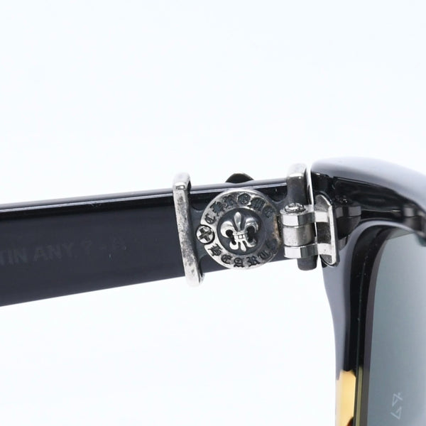CHROME HEARTS GITTIN ANY? Gittin Any Sunglasses Eyewear Size 52□19 145 BS Flare Decoration Black Good Condition Used 4a009284