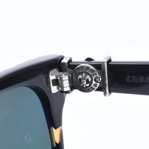 CHROME HEARTS GITTIN ANY? Gittin Any Sunglasses Eyewear Size 52□19 145 BS Flare Decoration Black Good Condition Used 4a009284